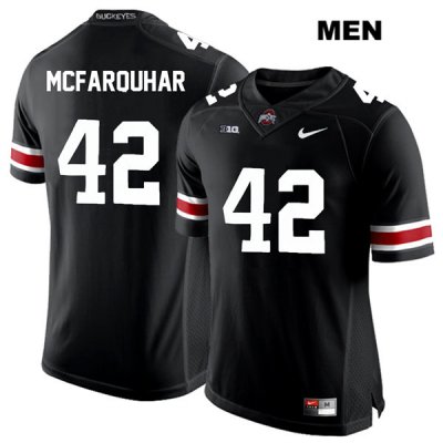 Men's NCAA Ohio State Buckeyes Lloyd McFarquhar #42 College Stitched Authentic Nike White Number Black Football Jersey SG20E81VX